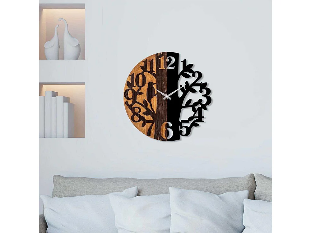 Horloge en bois et métal Clock Arbre