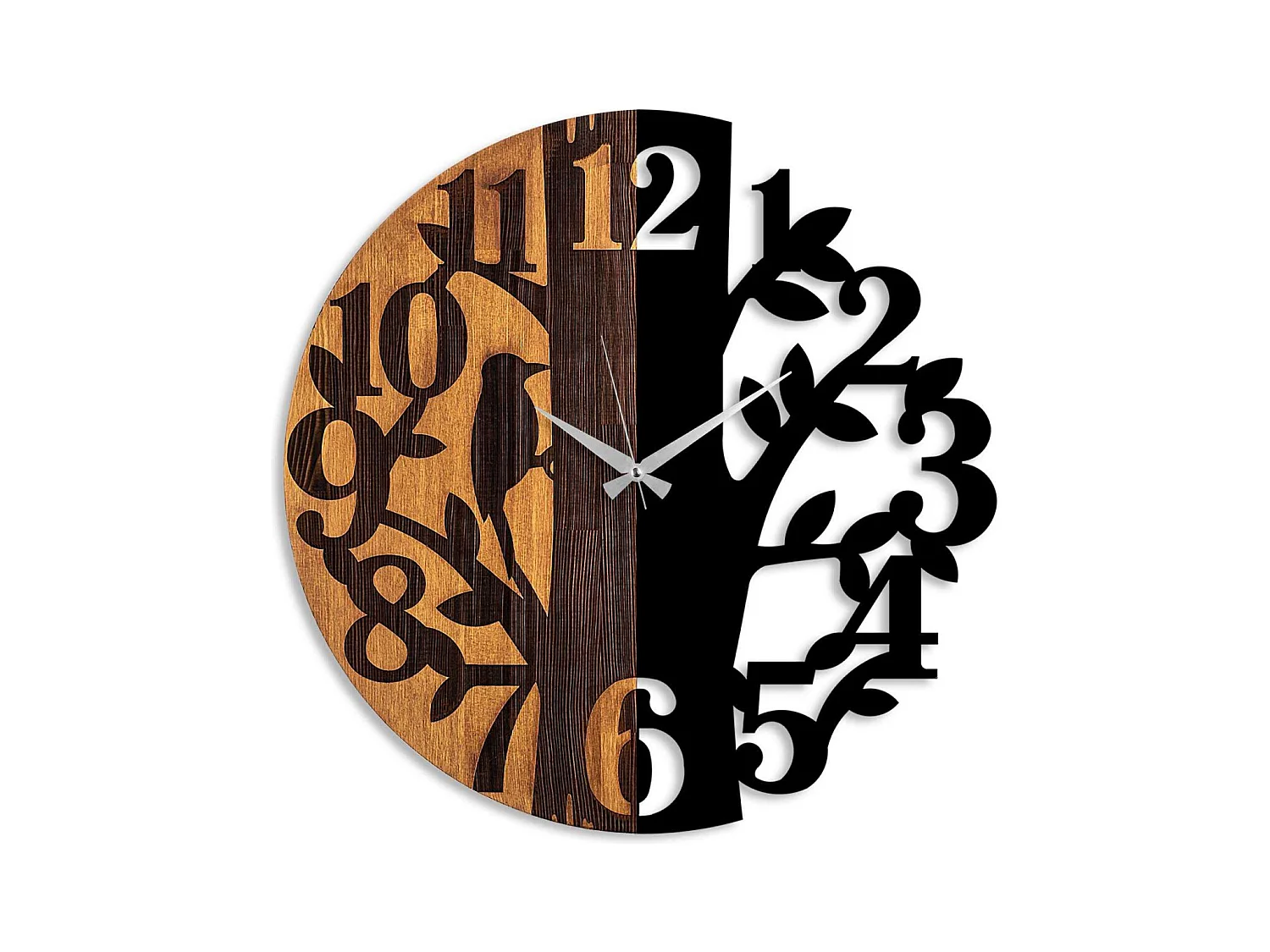 Horloge en bois et métal Clock Arbre