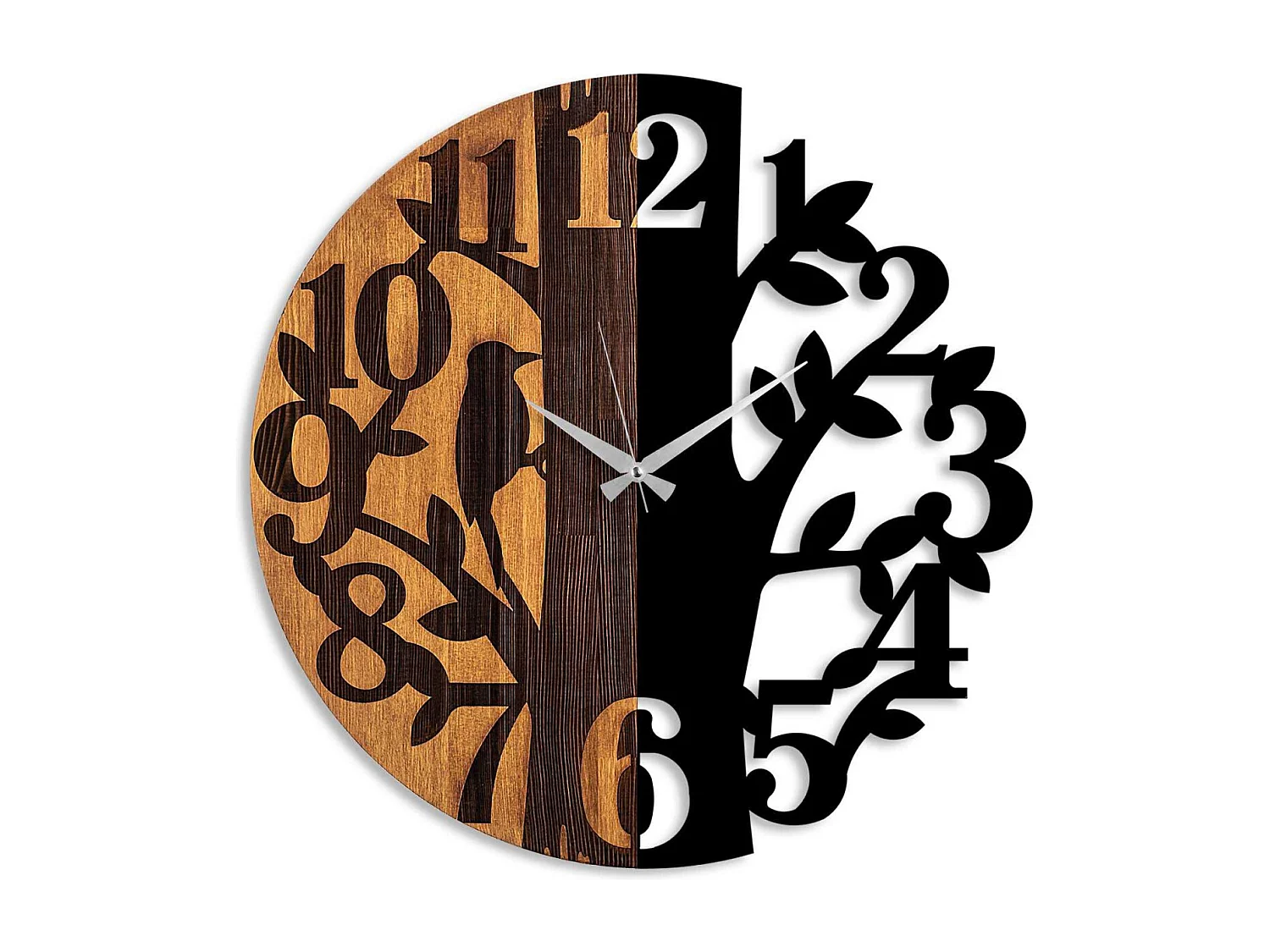Horloge en bois et métal Clock Arbre
