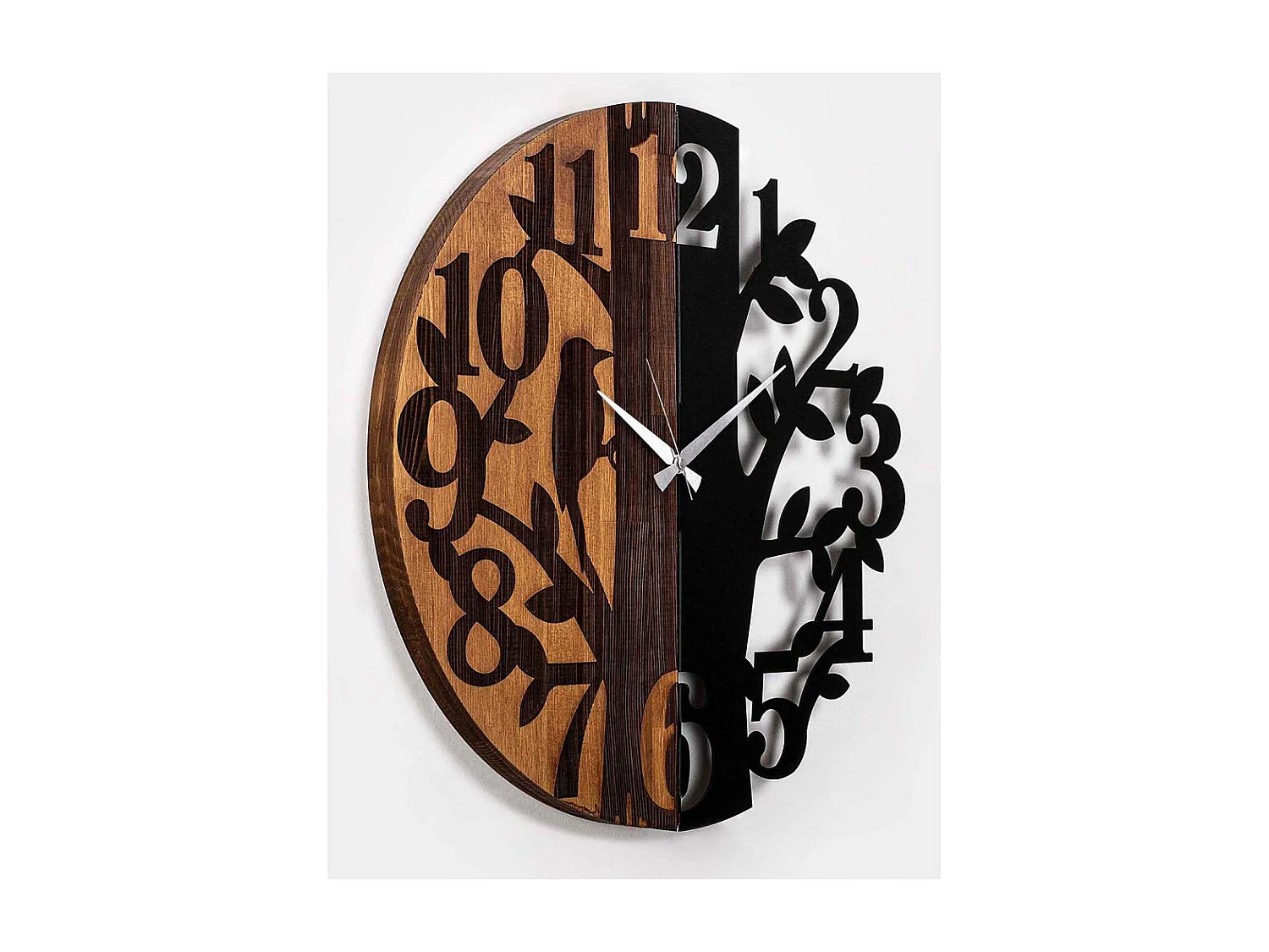 Horloge en bois et métal Clock Arbre