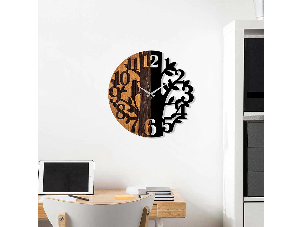 Horloge en bois et métal Clock Arbre