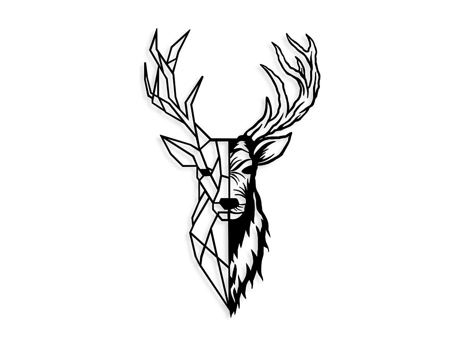 Accesorio decorativo de pared – 42 x 70 cm – negro – 100% metal