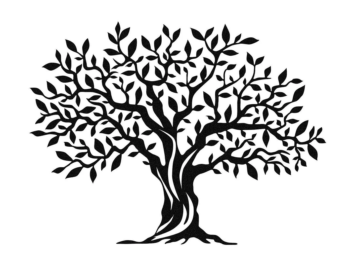 Décoration murale en métal Arbre