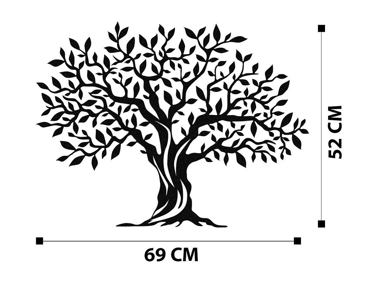 Décoration murale en métal Arbre