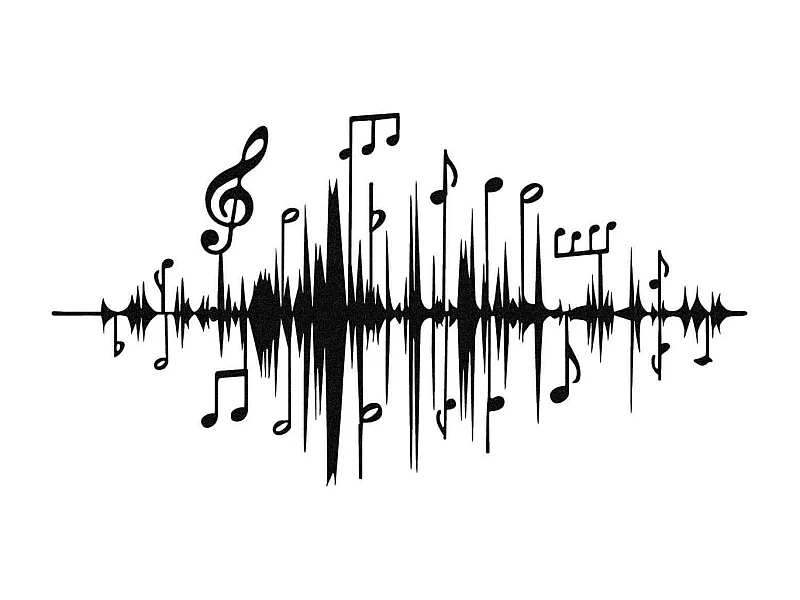 Décoration murale en métal Musique