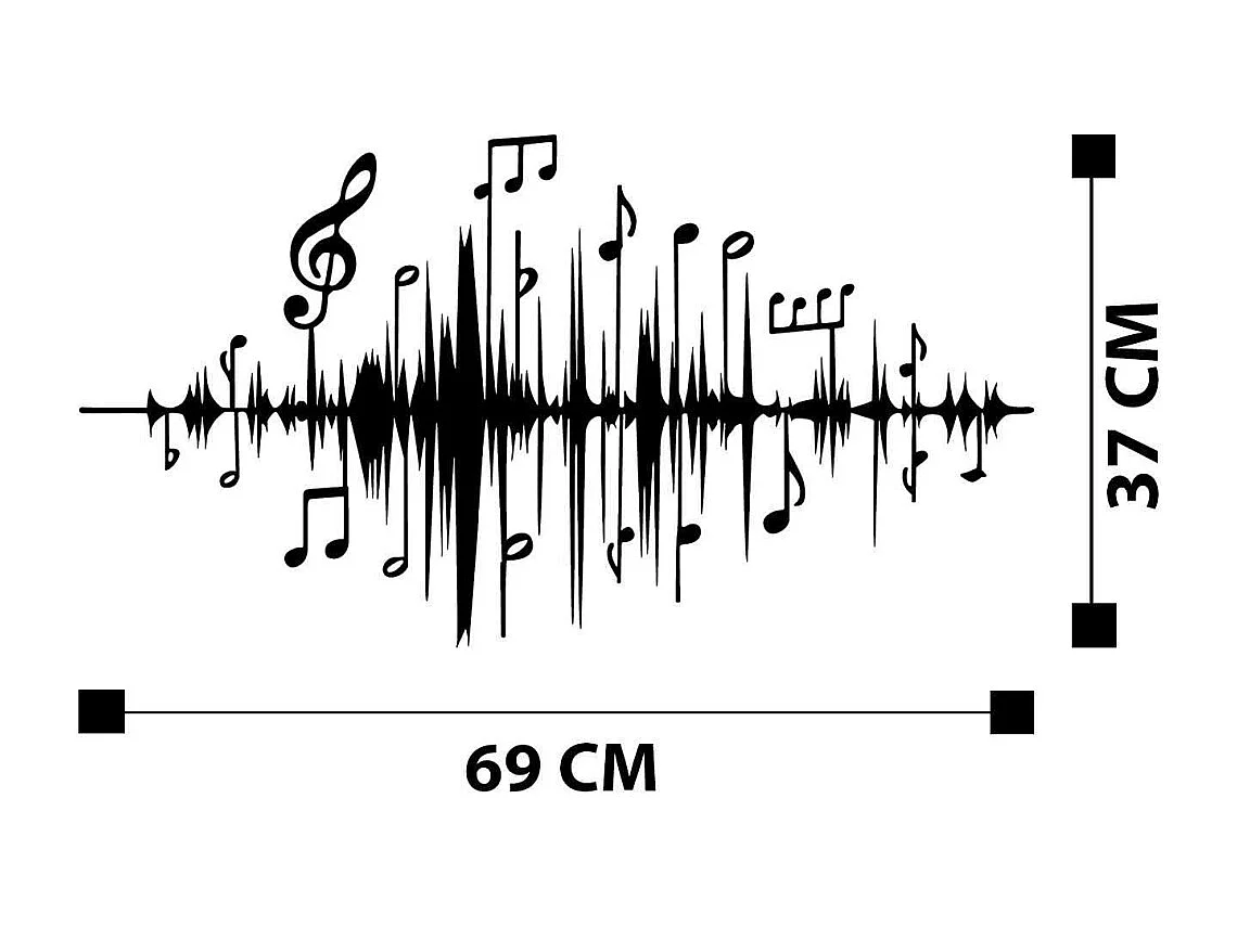 Décoration murale en métal Musique