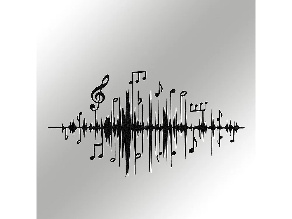 Décoration murale en métal Musique