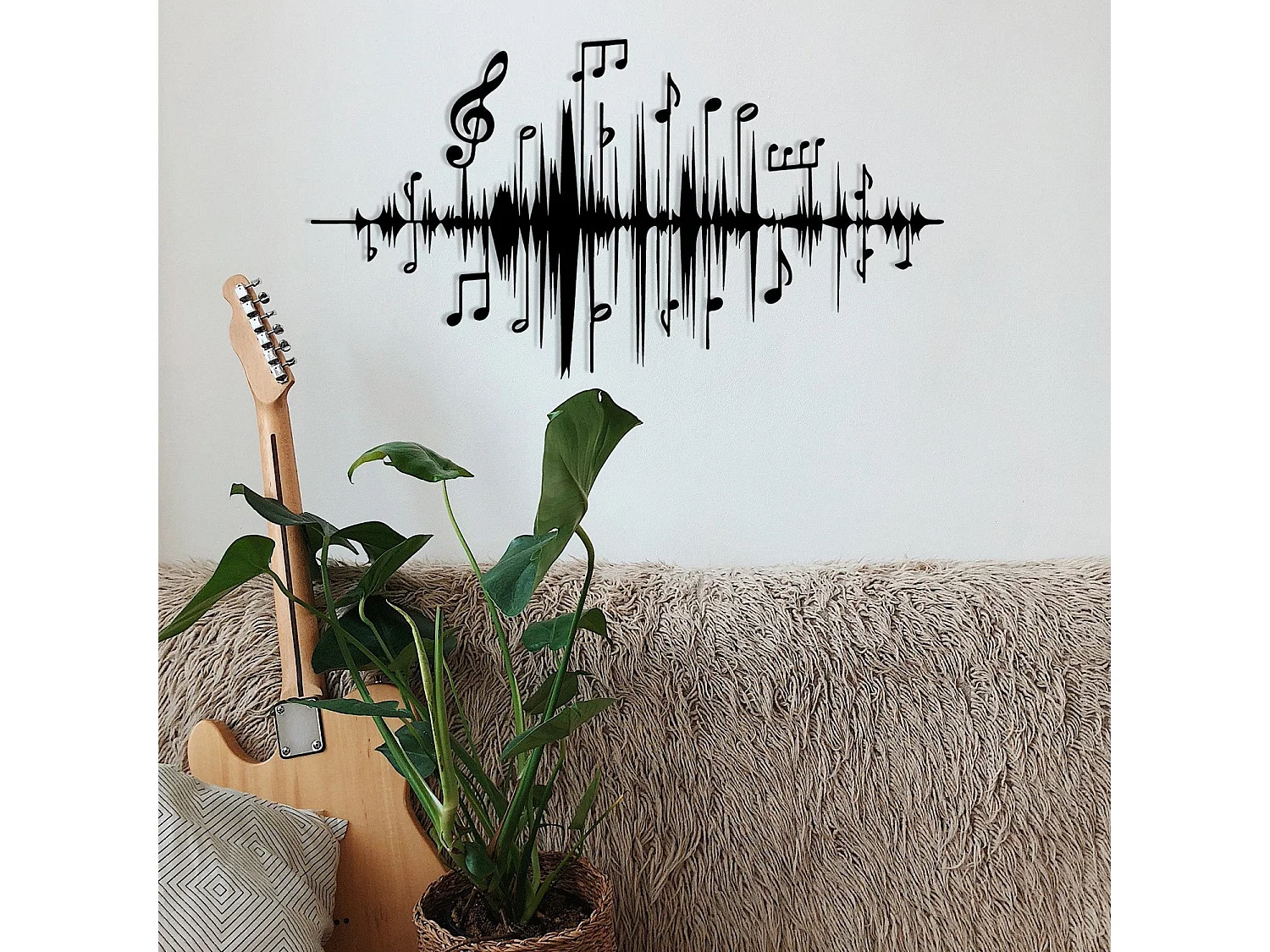 Décoration murale en métal Musique