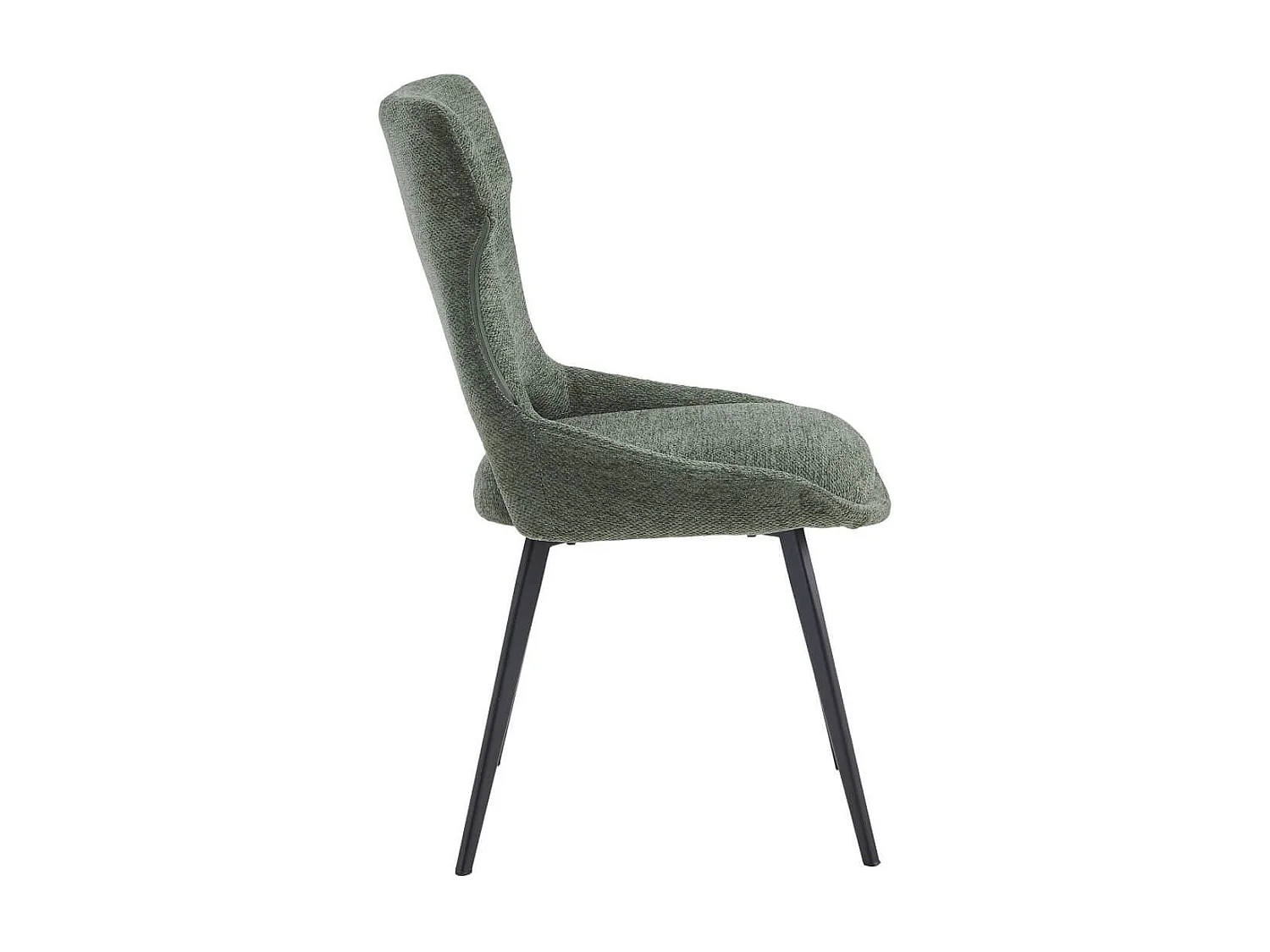 AMANDA - Lot de 6 Chaises Tissu Coloris Vert