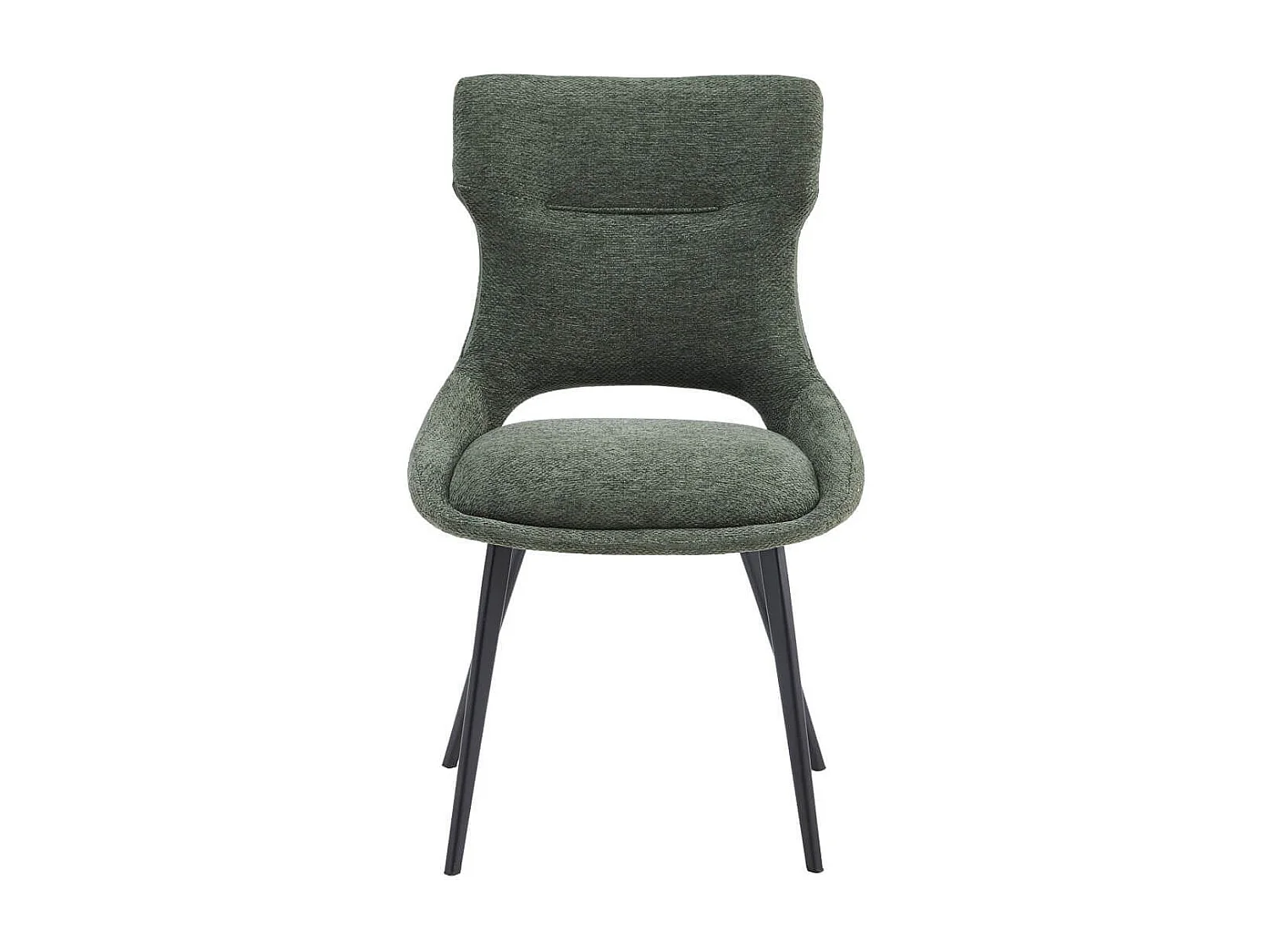 AMANDA - Lot de 6 Chaises Tissu Coloris Vert