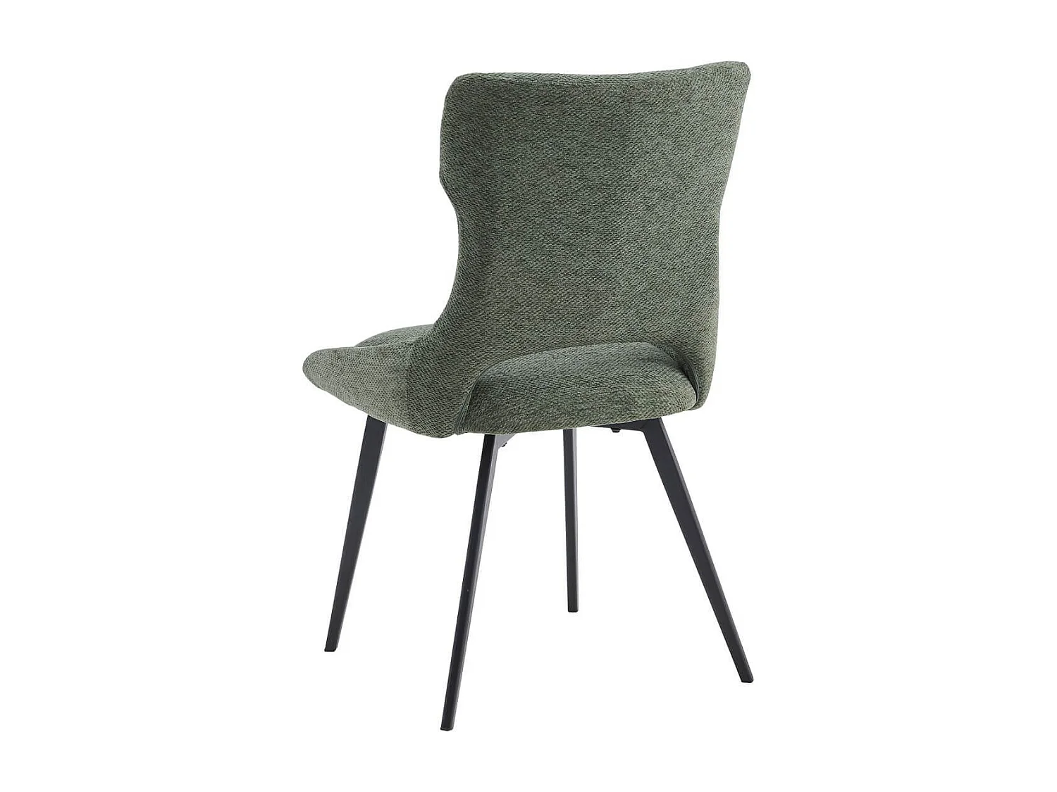 AMANDA - Lot de 6 Chaises Tissu Coloris Vert