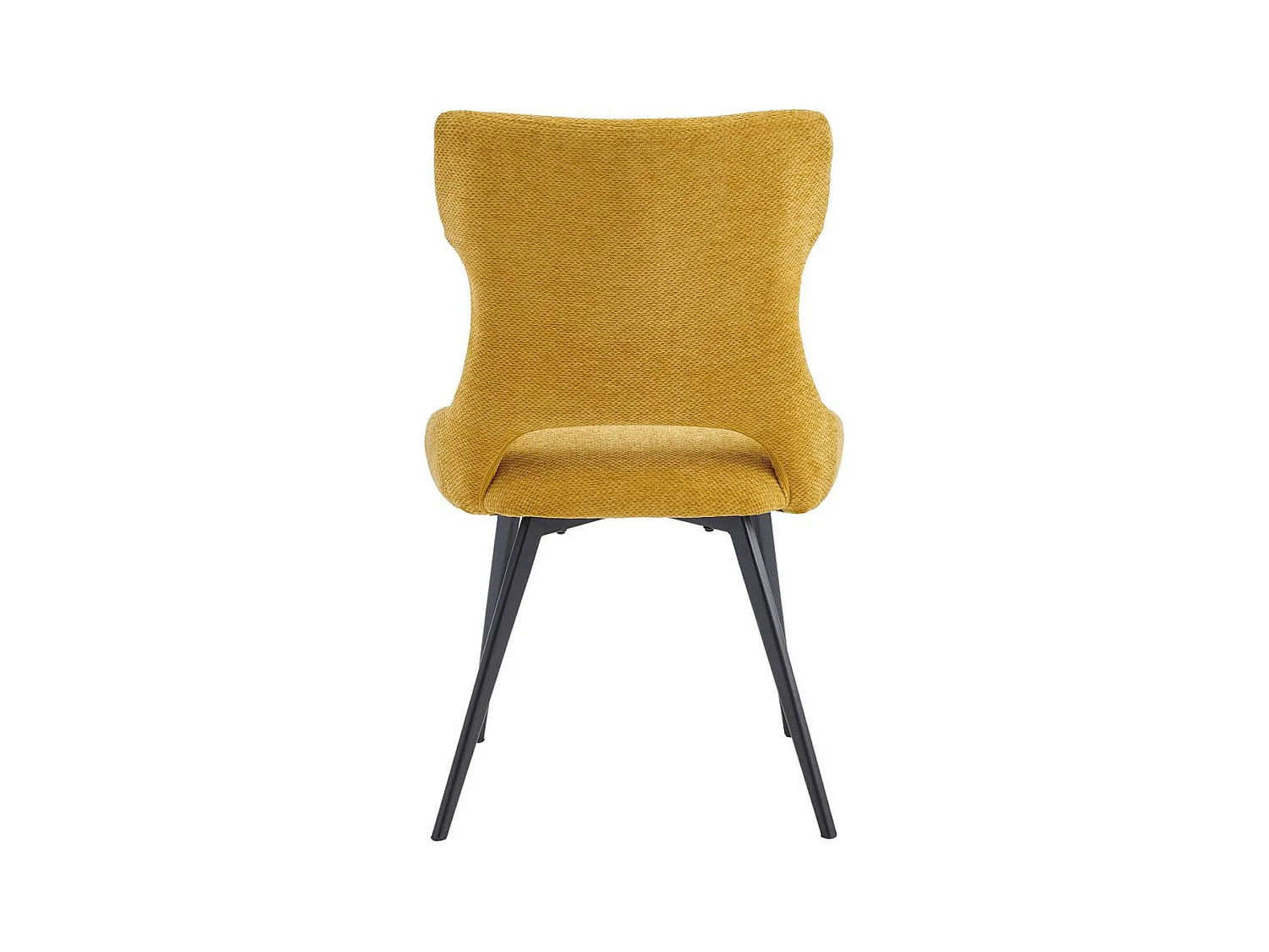 AMANDA - Lot de 4 Chaises Tissu Coloris Jaune