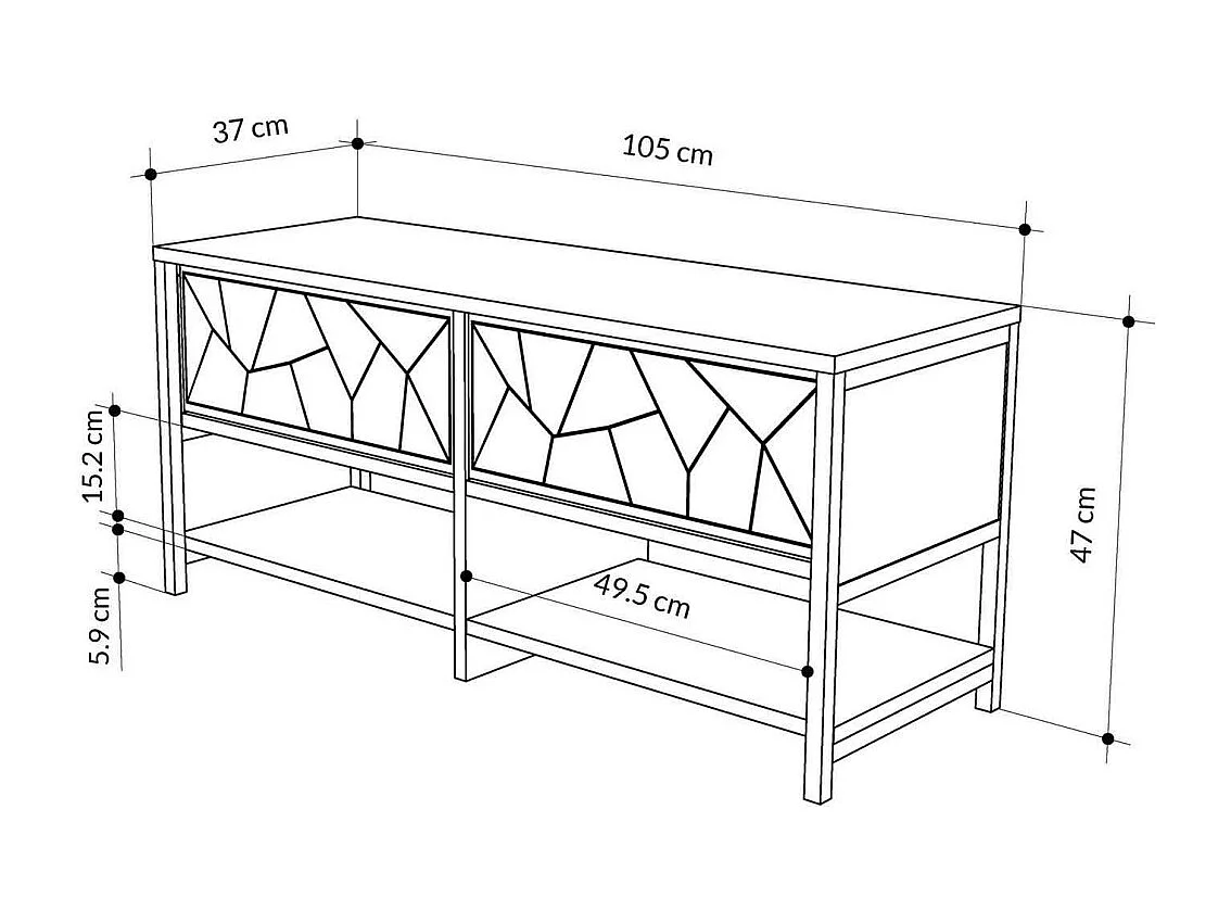 Meuble d'entrée avec rangements Inola
