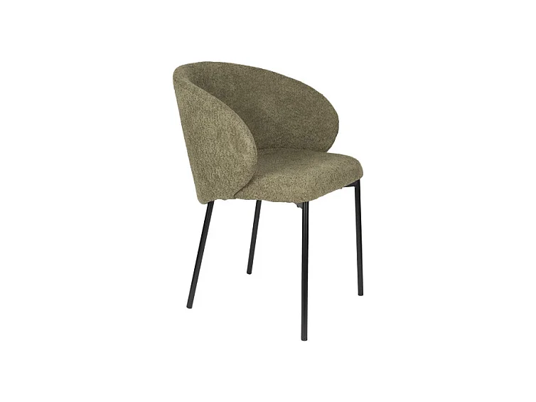 Chaise de salon tissu et métal