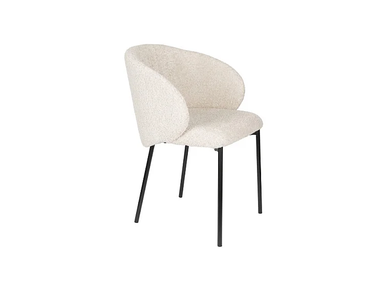 Chaise de salon tissu et métal