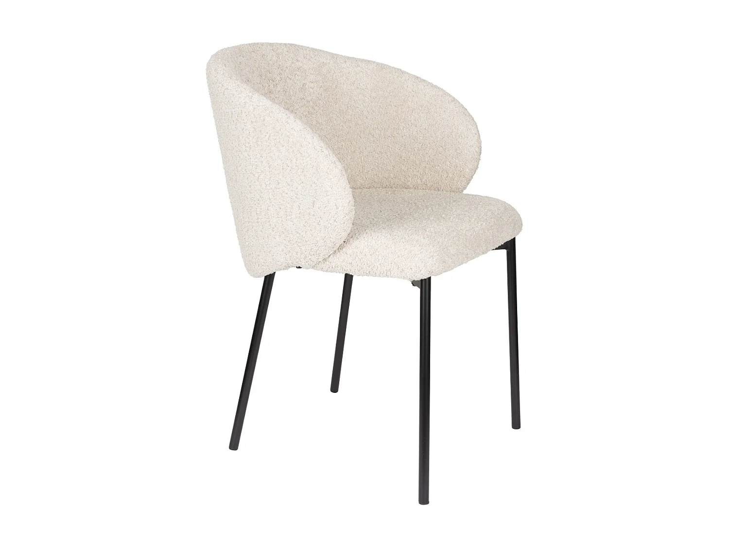 Chaise de salon tissu et métal