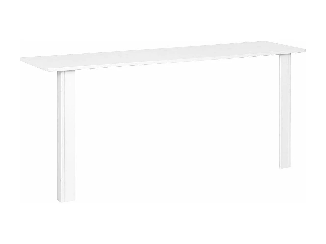 Lit mezzanine 2 places avec bureau 120x190 cm bois massif blanc LEE