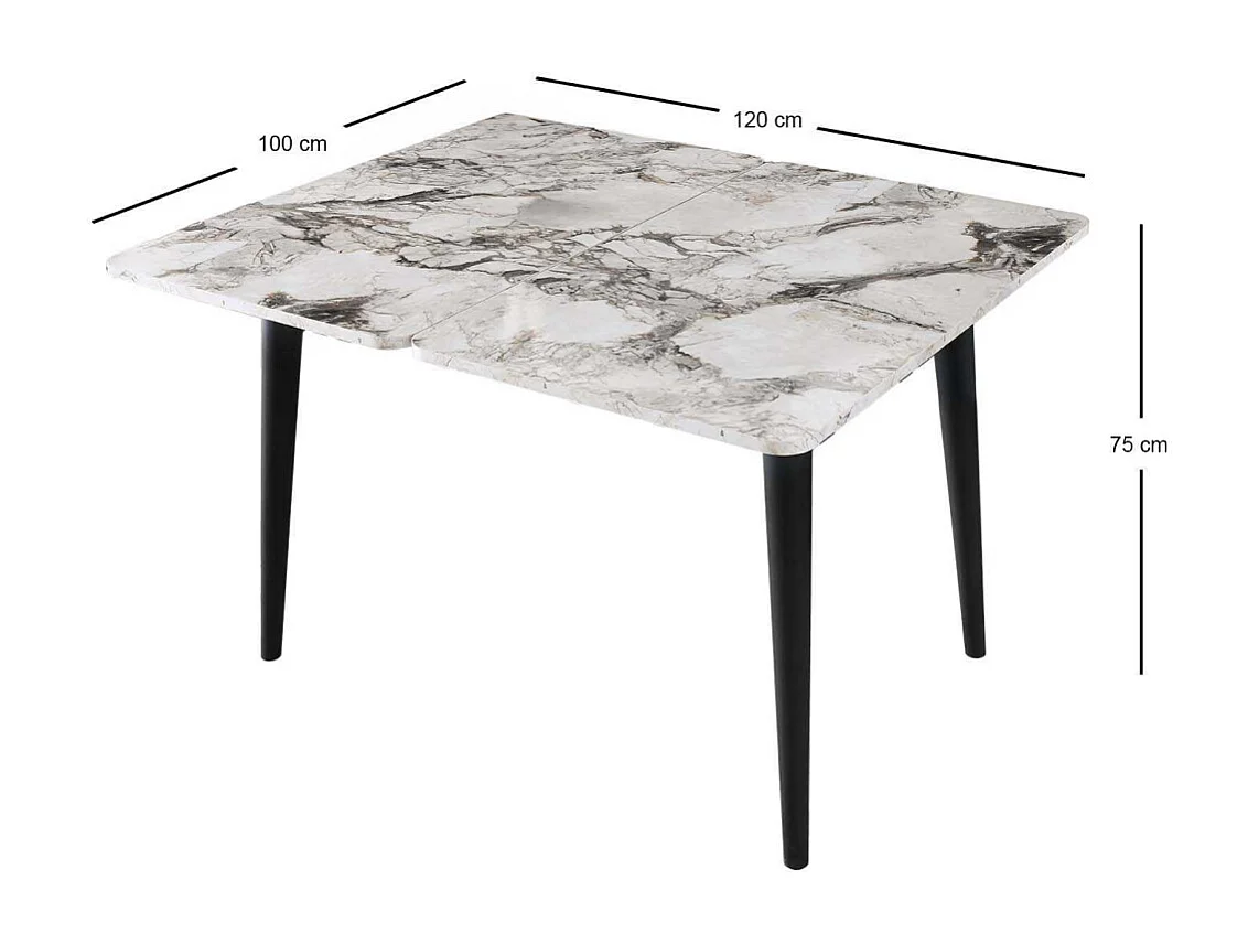 Table de repas extensible Dolunay