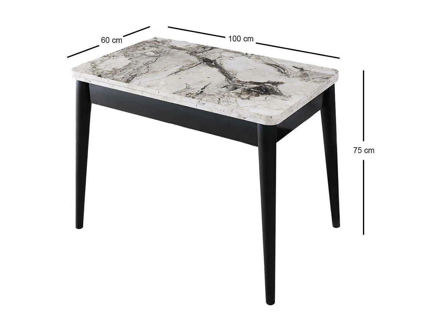 Table de repas extensible Dolunay