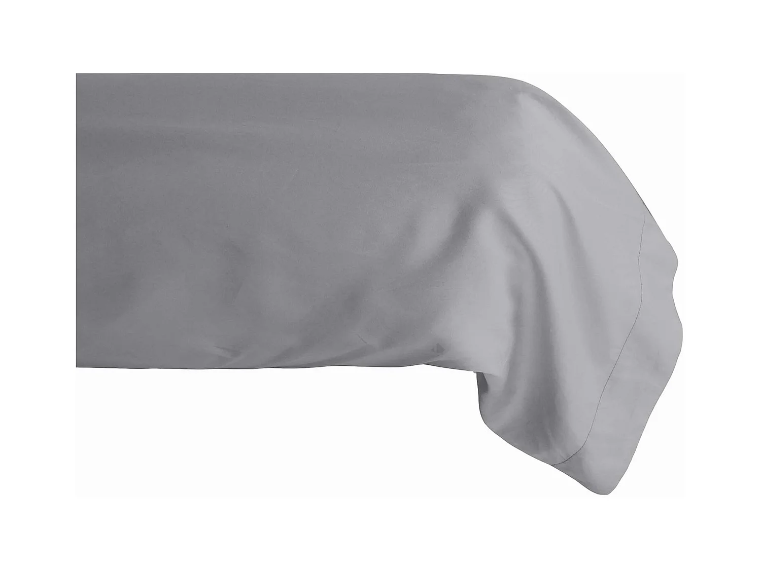 Taie de traversin 43x190 cm percale de coton MANOIR gris Ardoise