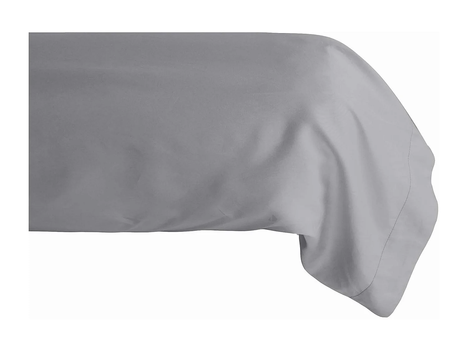 Taie de traversin 43x190 cm percale de coton MANOIR gris Ardoise
