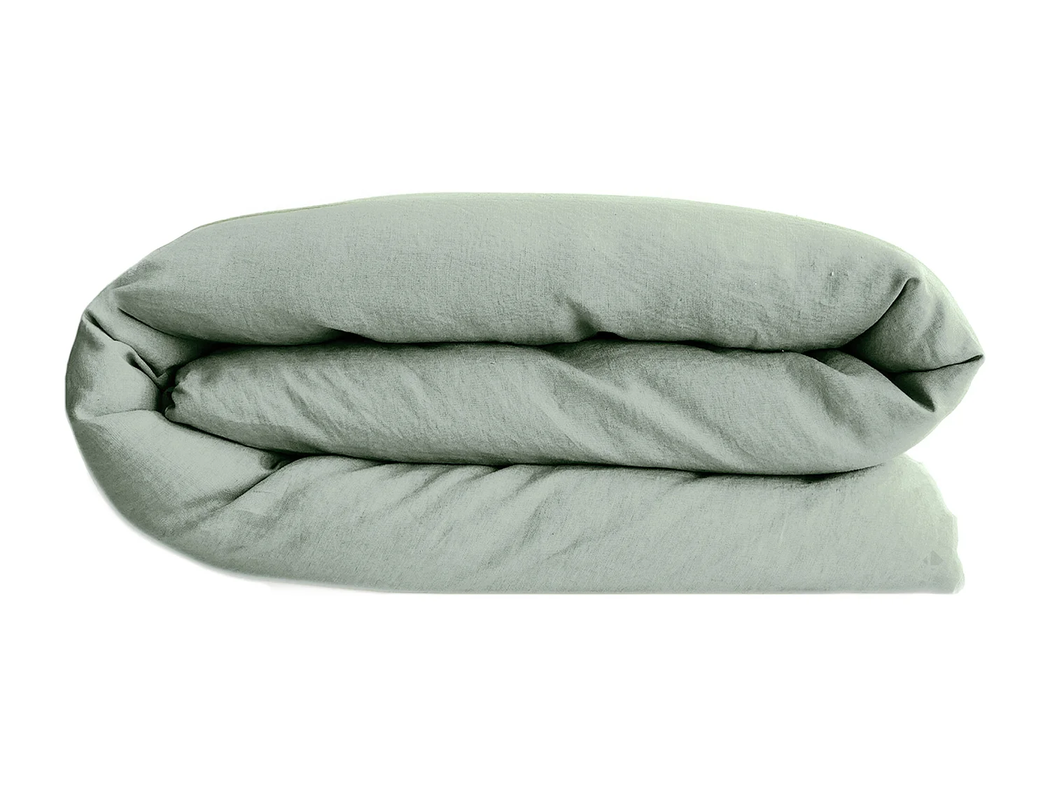 Housse de couette lin et coton 280x240 cm collection OPERA vert lichen