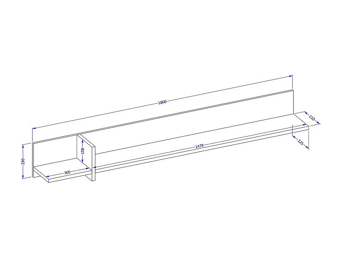 Wandrek 180cm in beige en zwart. Collectie HAVANA.