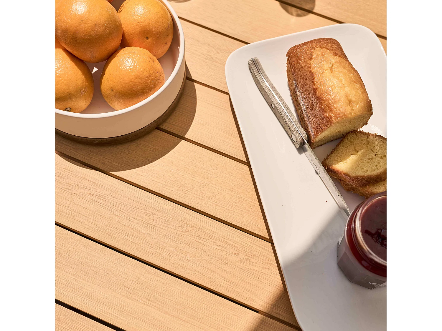 Table de terrasse rectangulaire extensible 180/240 cm bois et noir