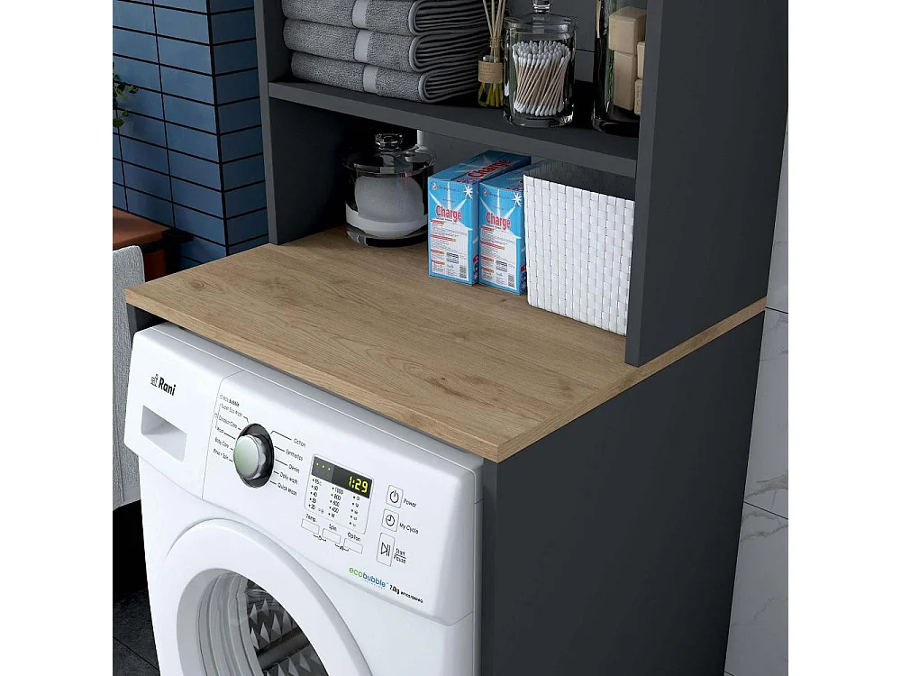 Meuble machine à laver en aggloméré Walnut