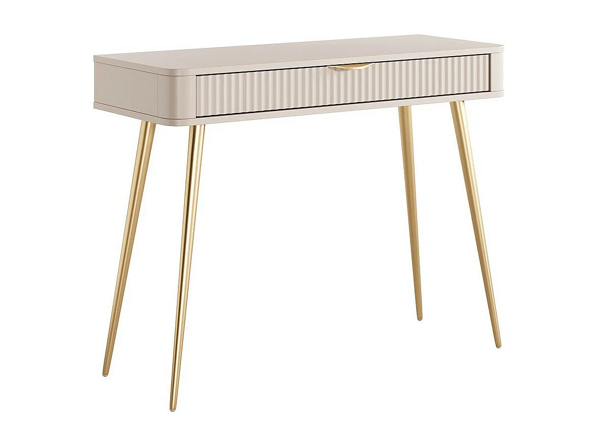 Console Versoe 110, Beige, 78x101x38cm, Avec tiroirs