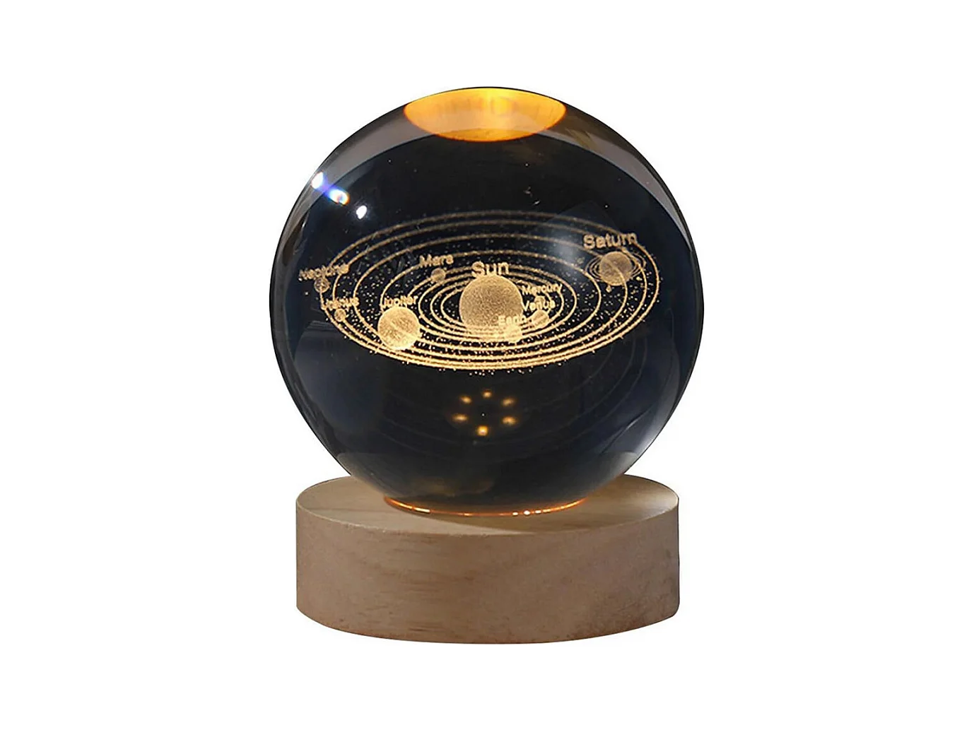 Veilleuse Boule de Cristal Système Solaire