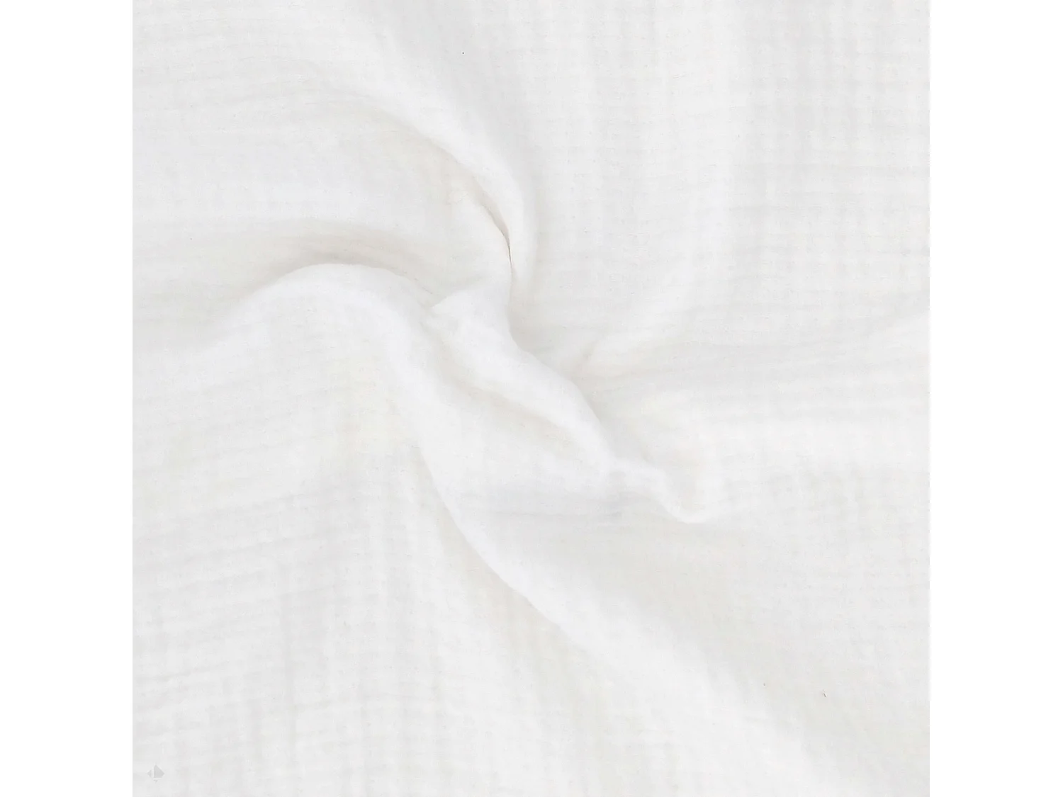 Plaid 180x240 cm en mousseline de coton collection PAROS blanc neige