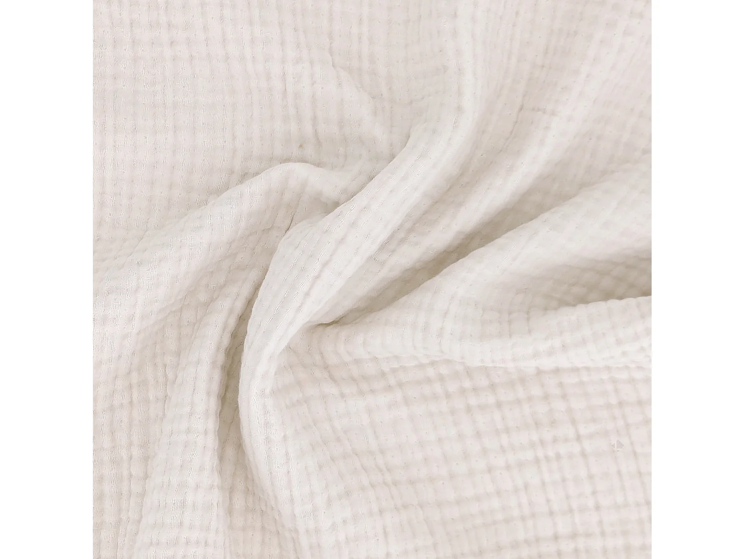 Plaid 180x240 cm en mousseline de coton collection PAROS beige ficelle