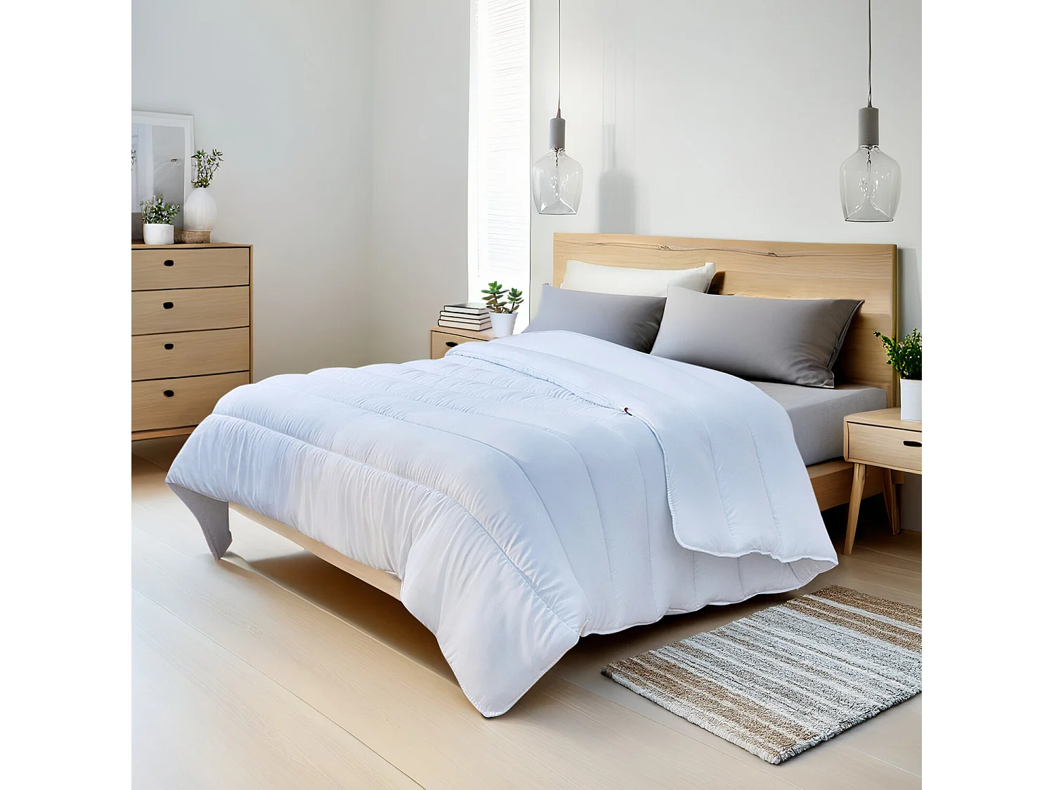 Piumone invernale 280 x 240 cm, fibra cava siliconata, 500 g/m², trattamento Aloe Vera, PIKOLIN HOME