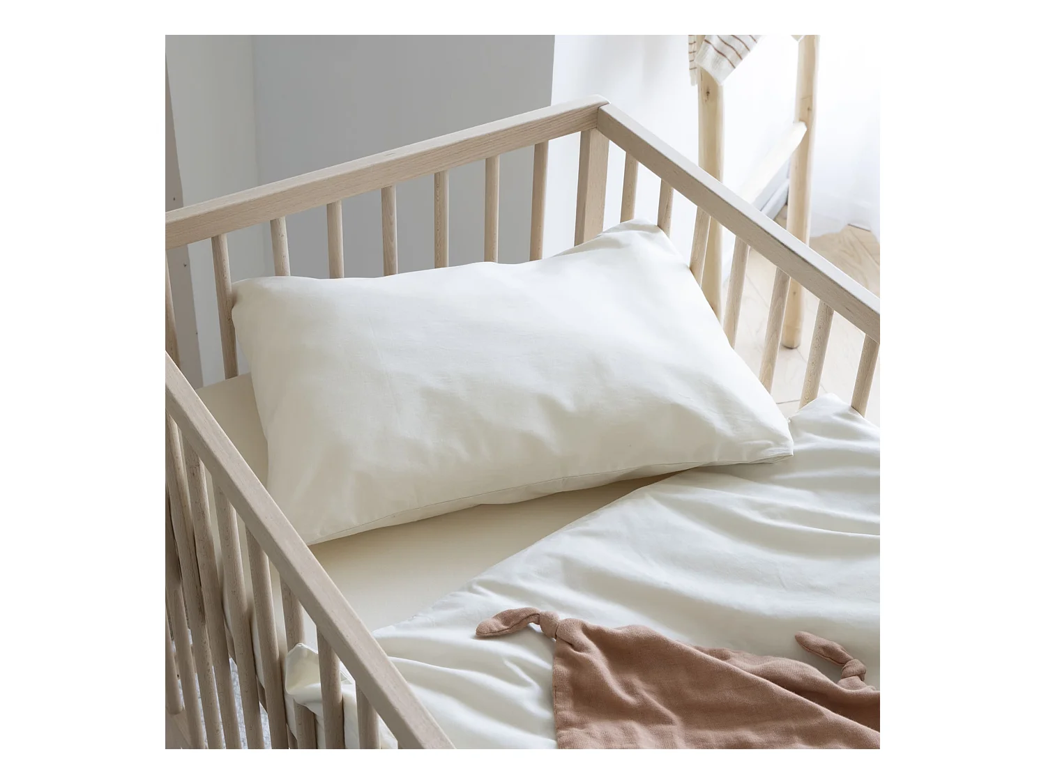 Taie d'oreiller bébé coton lavé 40x60 - SOMEO Beige