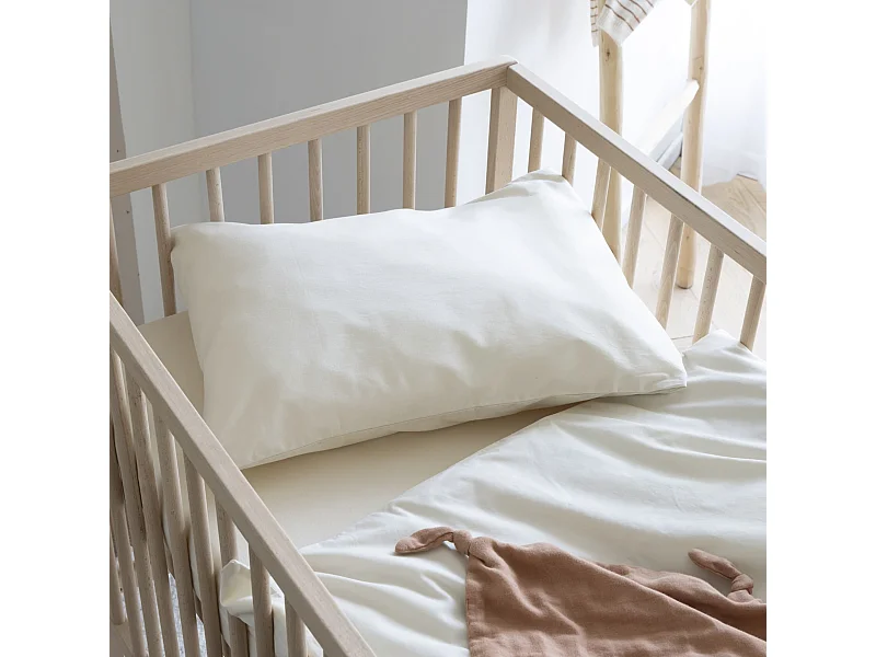Taie d'oreiller bébé coton lavé 40x60 - SOMEO Beige
