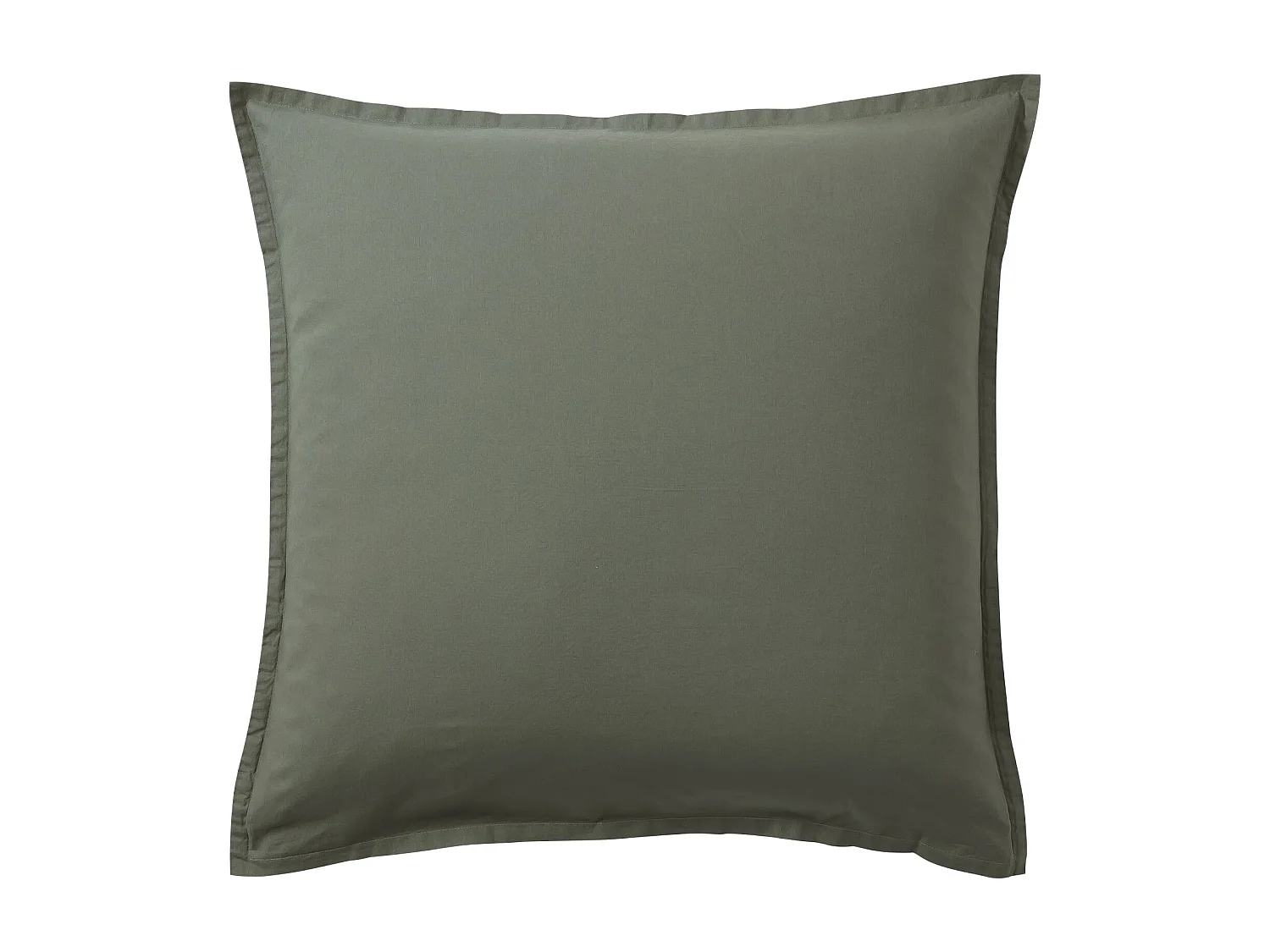 Taie d'oreiller coton lavé - SOMEO Kaki 50x70 - CELESTE