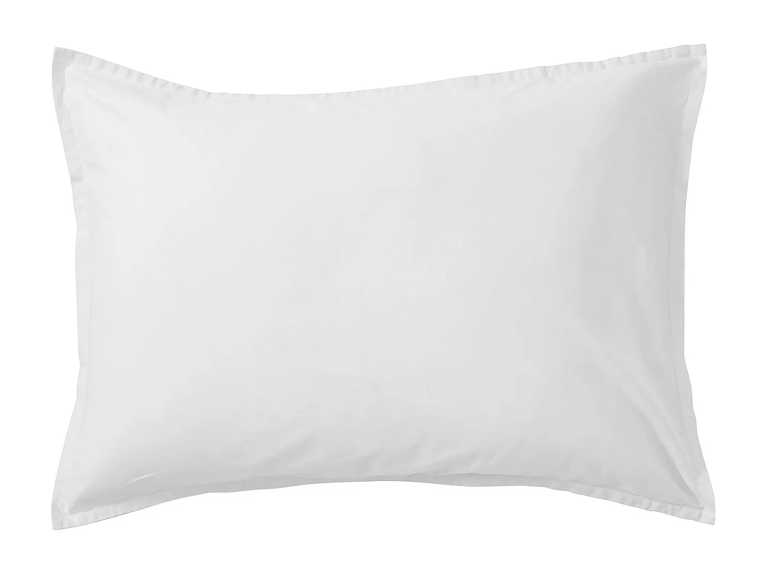 Lot de 2 taies d'oreiller coton lavé - SOMEO Blanc 50x70 - CELESTE