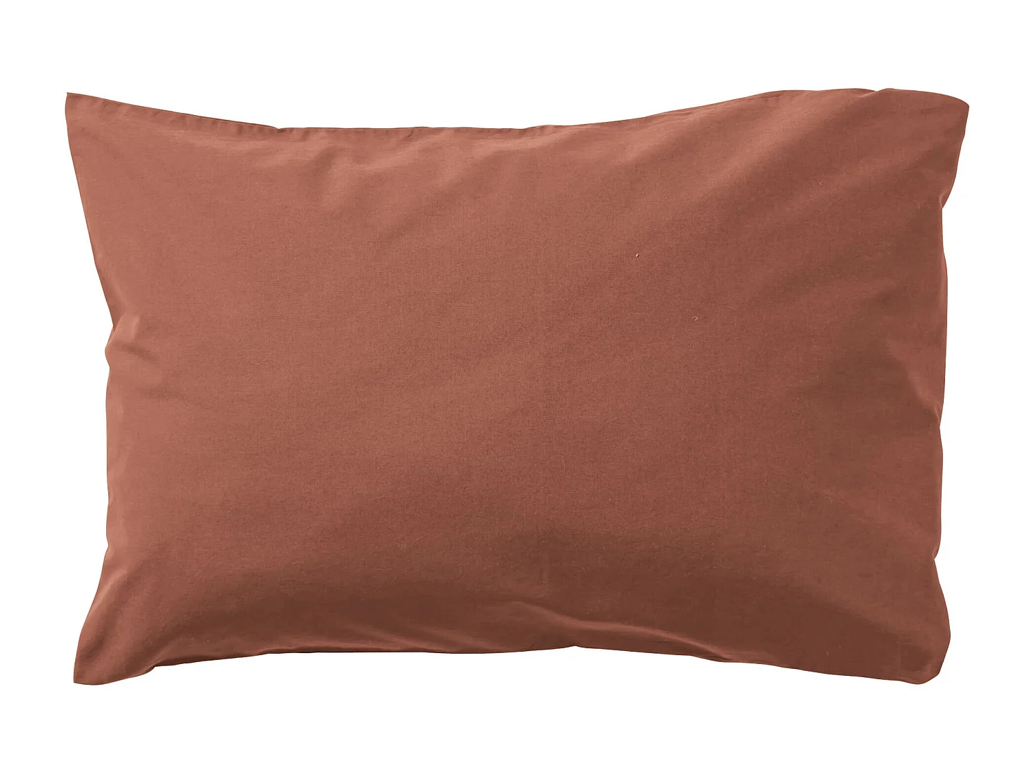 Taie d'oreiller bébé coton lavé 40x60 - SOMEO Terracotta