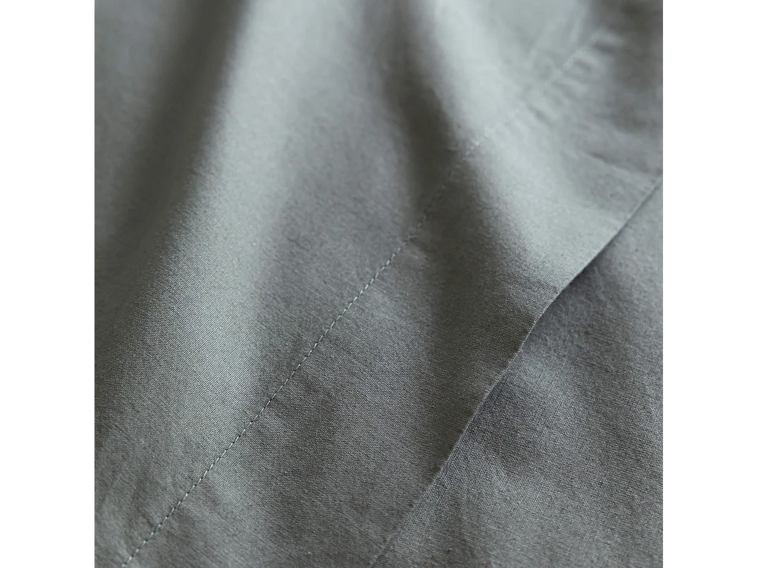 Lot de 2 taies d'oreiller coton lavé - SOMEO Kaki 50x70 - CELESTE