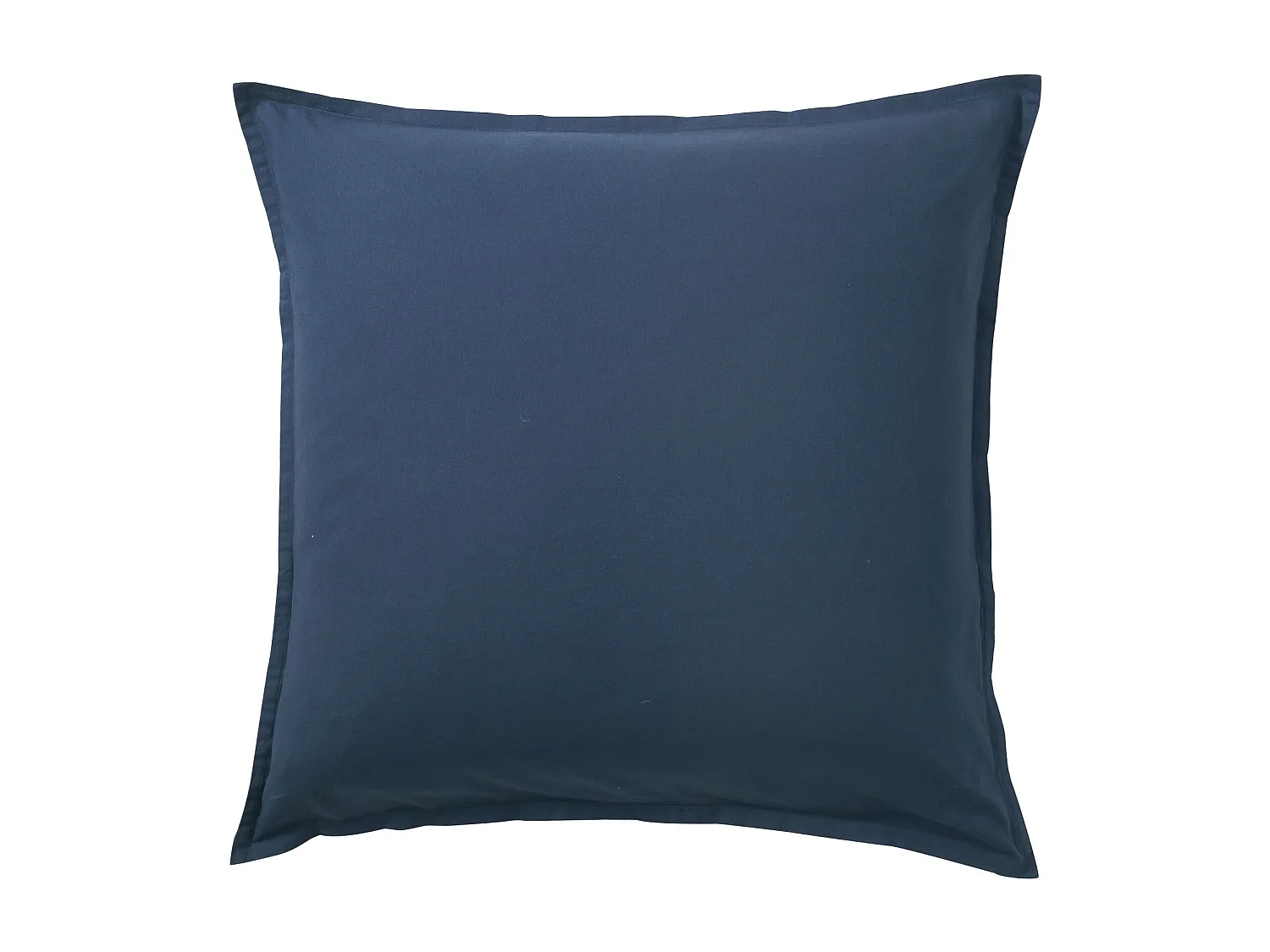 Taie d'oreiller coton lavé - SOMEO Bleu marine 65x65 - CELESTE