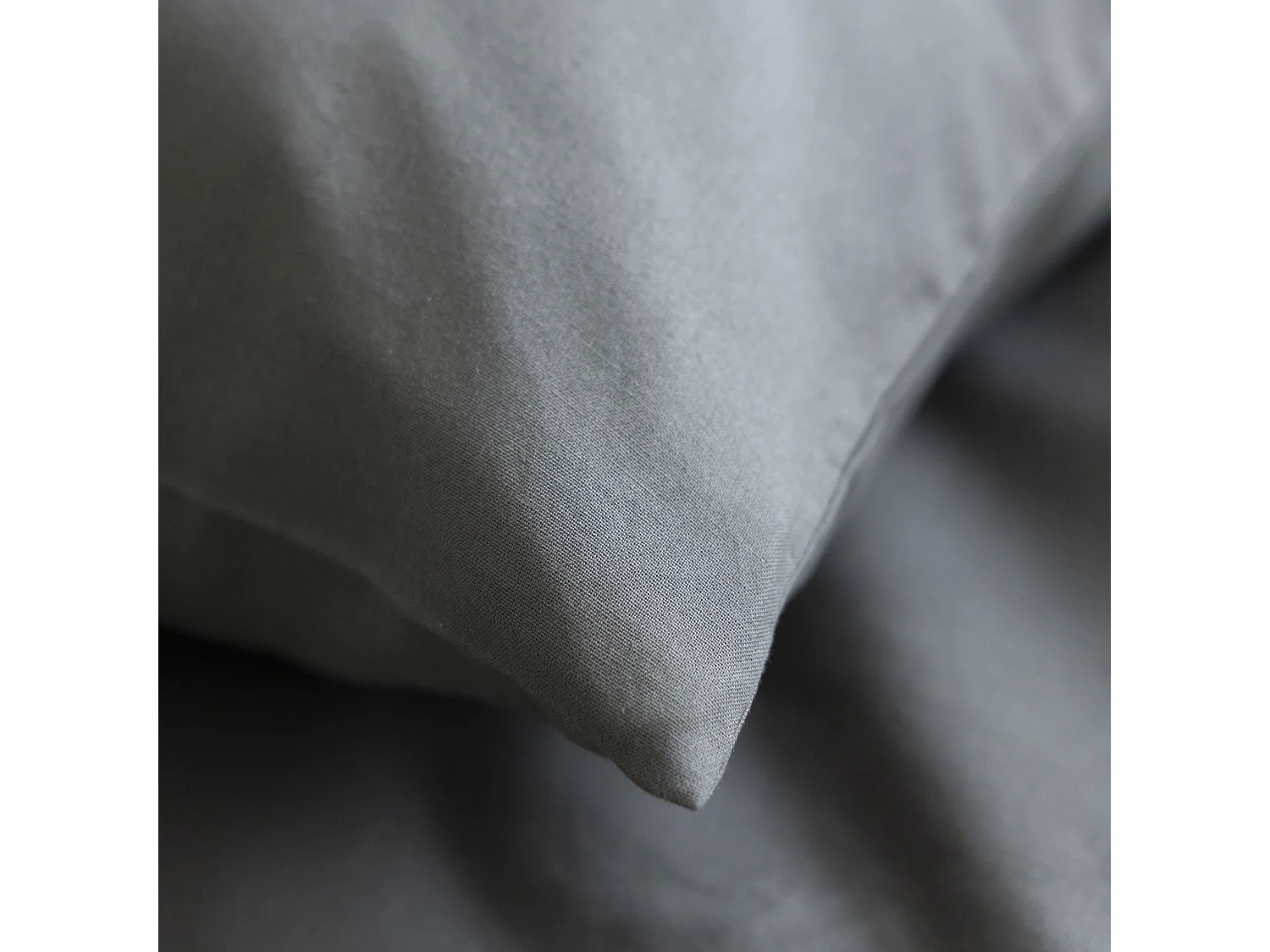 Taie d'oreiller bébé coton lavé 40x60 - SOMEO Kaki