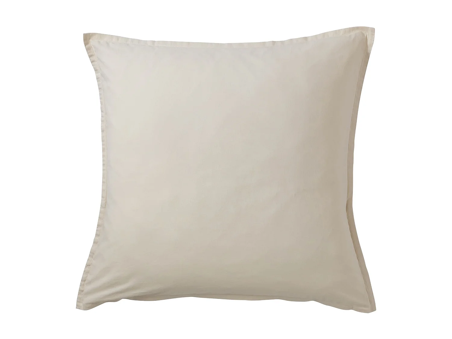 Taie d'oreiller coton lavé - SOMEO Beige 65x65 - CELESTE