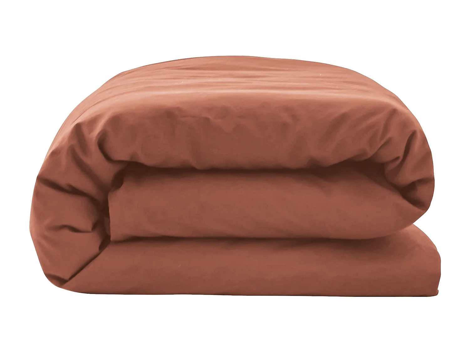 Housse de couette bébé coton lavé 80x120 - SOMEO Terracotta
