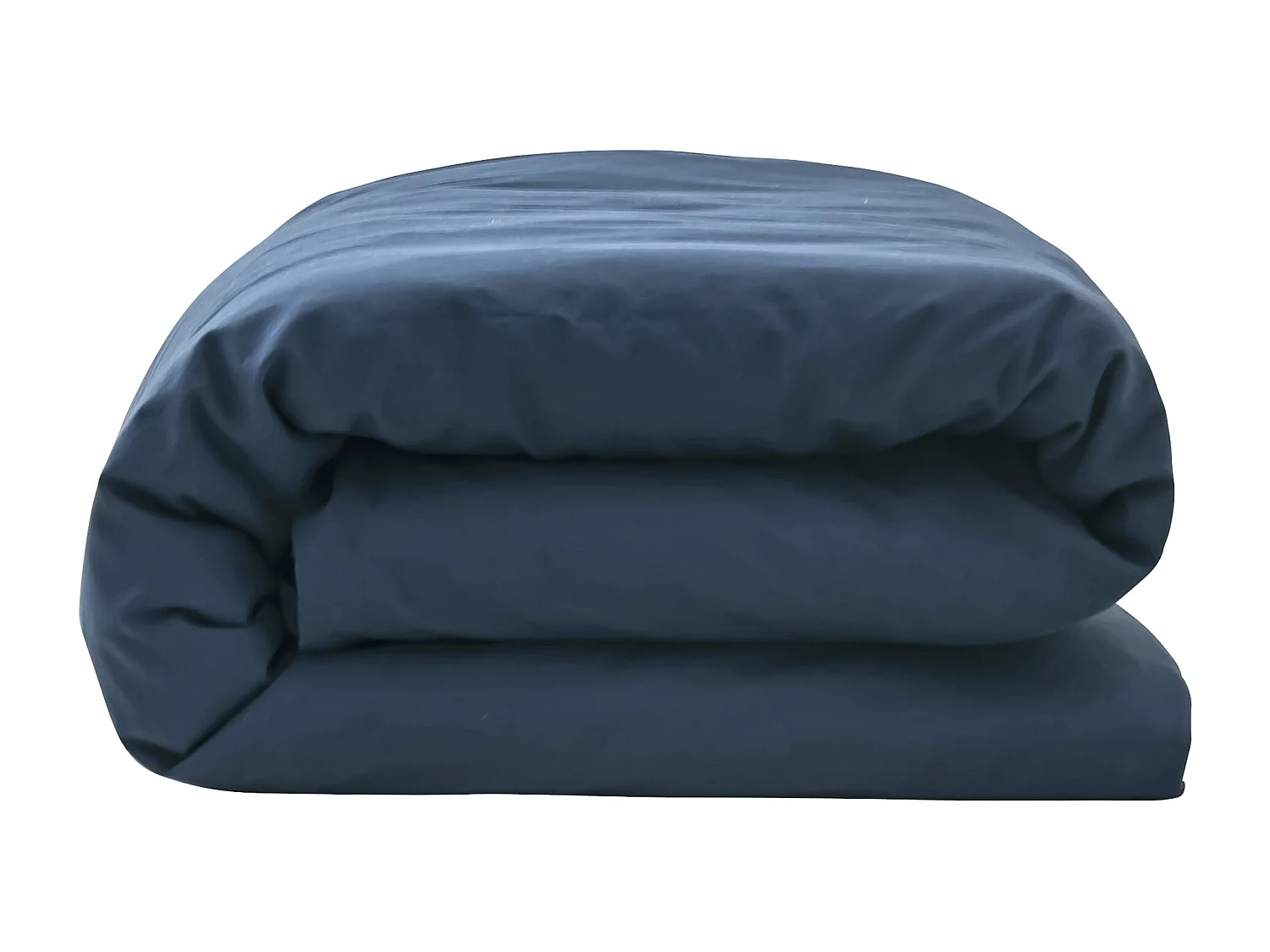 Housse de couette bébé coton lavé 80x120 - SOMEO Bleu marine