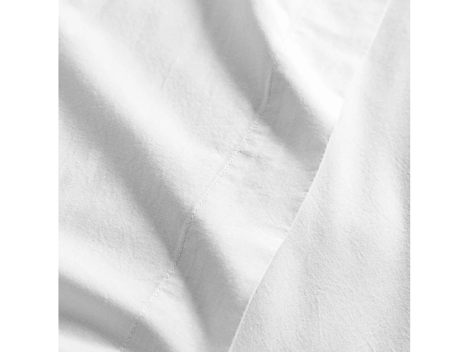 Housse de couette coton lavé - SOMEO 260x240 Blanc - CELESTE