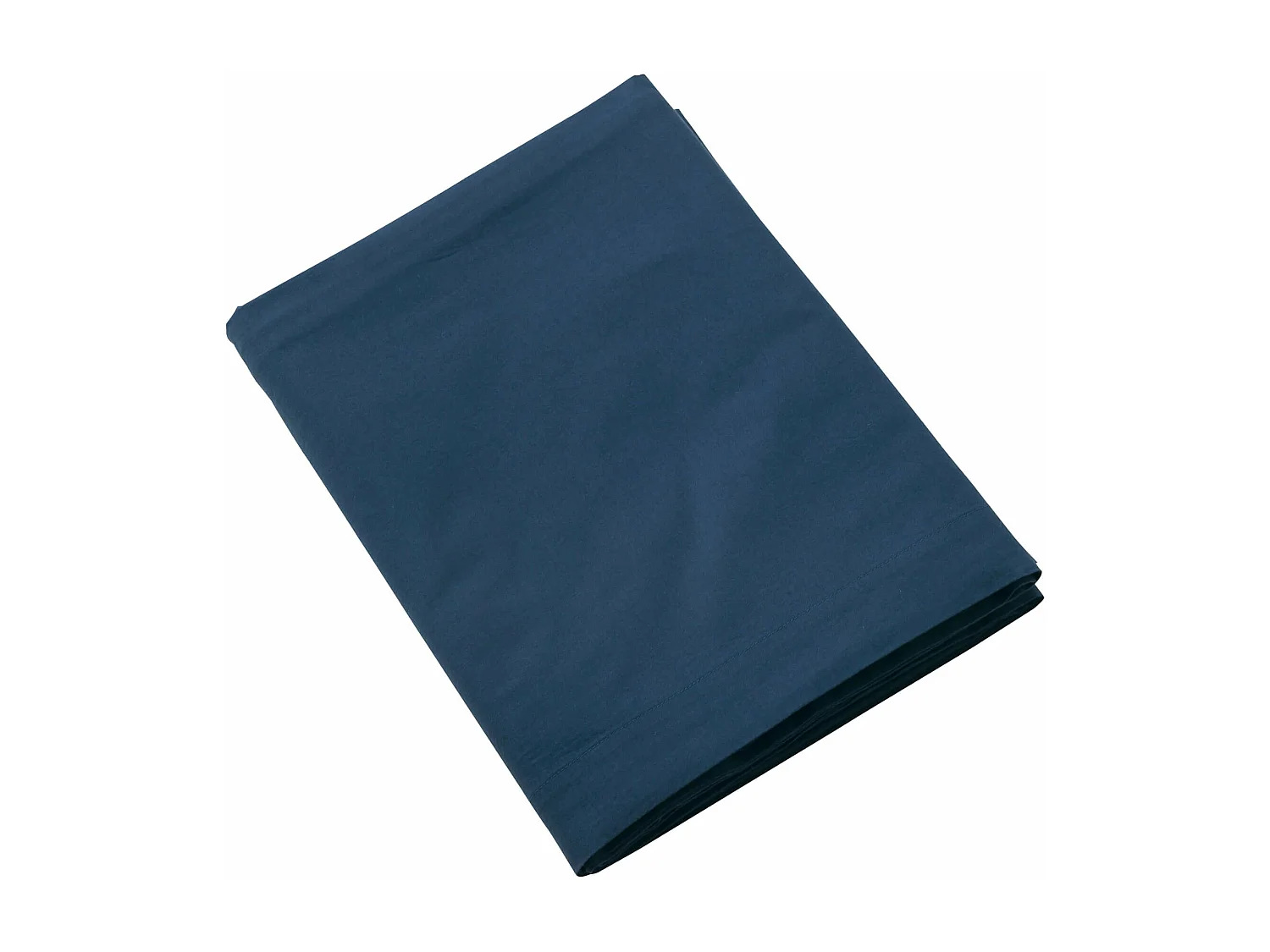 Drap plat coton lavé - SOMEO Bleu marine 180x290 - CELESTE