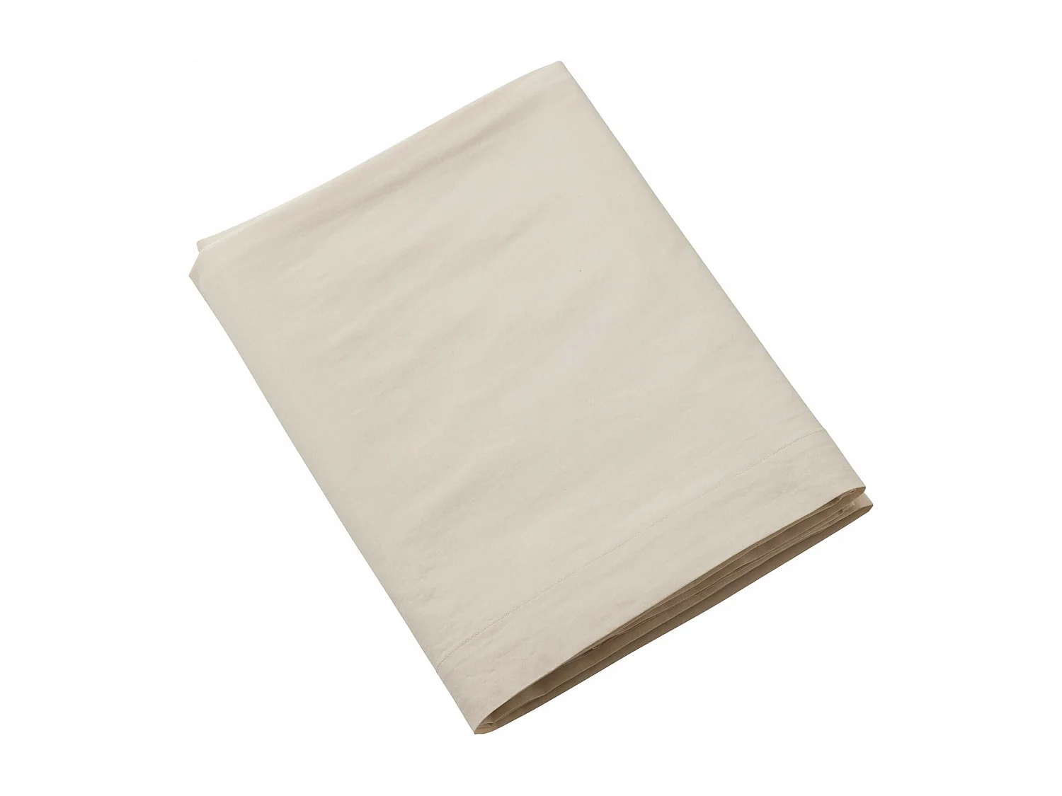 Drap plat coton lavé - SOMEO Beige 270x300 - CELESTE