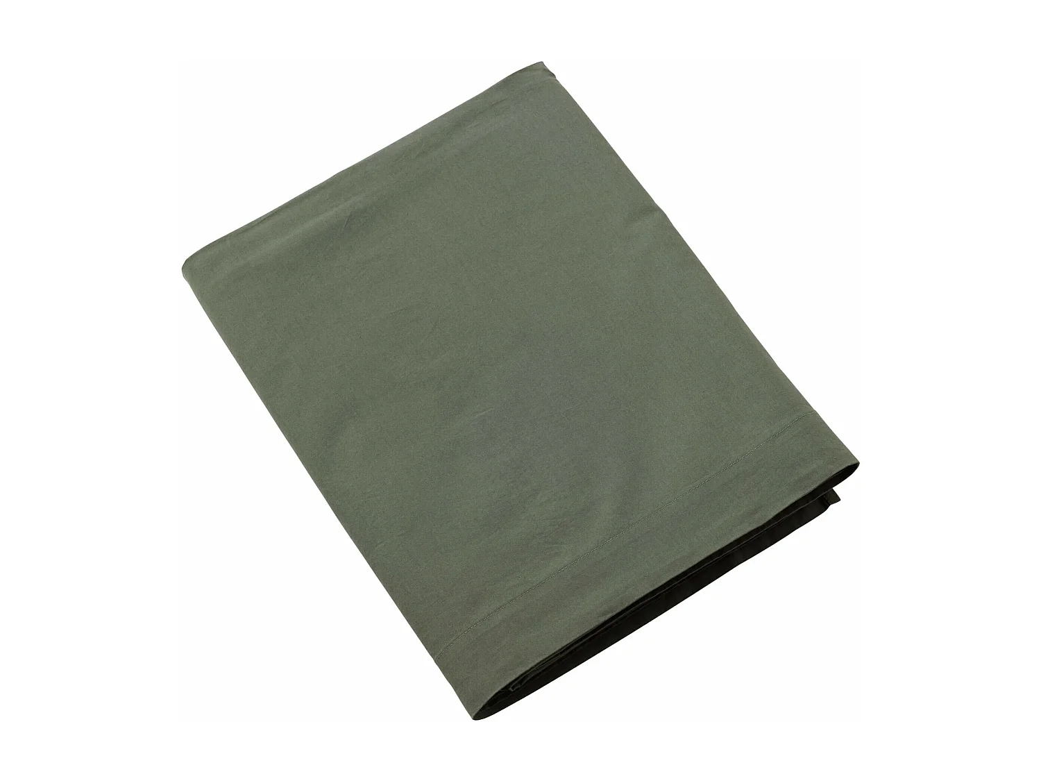 Drap plat coton lavé - SOMEO Kaki 180x290 - CELESTE