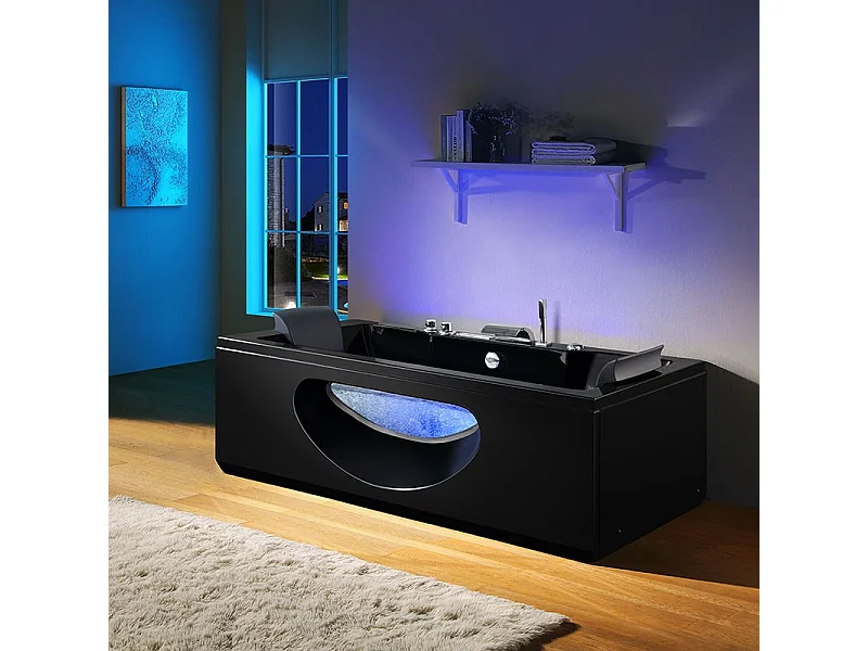 Baignoire balneo Riviera CONCEPT BLACK ARCHIPEL® 180x90